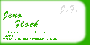 jeno floch business card