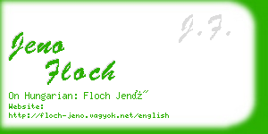 jeno floch business card